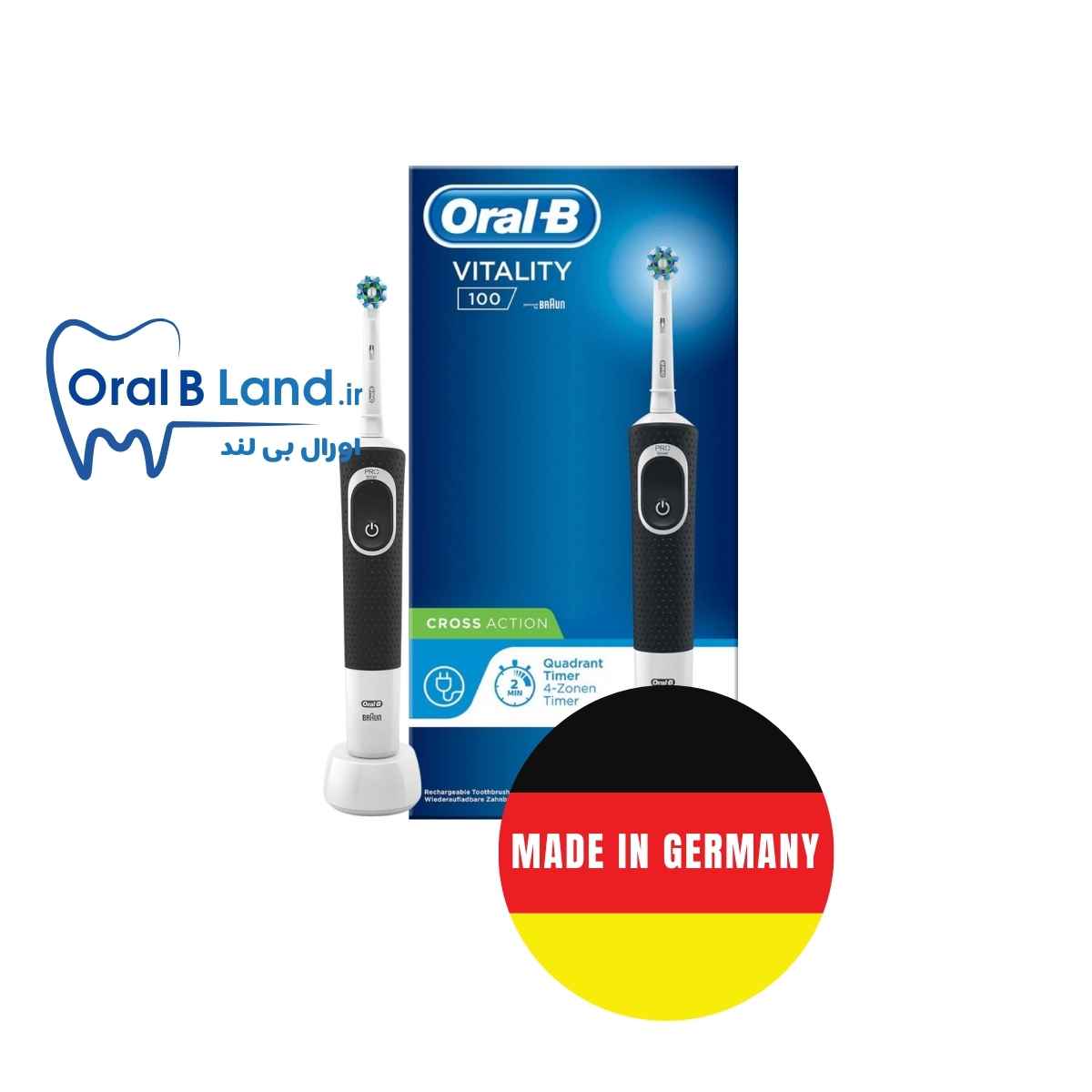 مسواک برقی شارژی اورال بی مدل Vitality 100 | ساخت آلمان