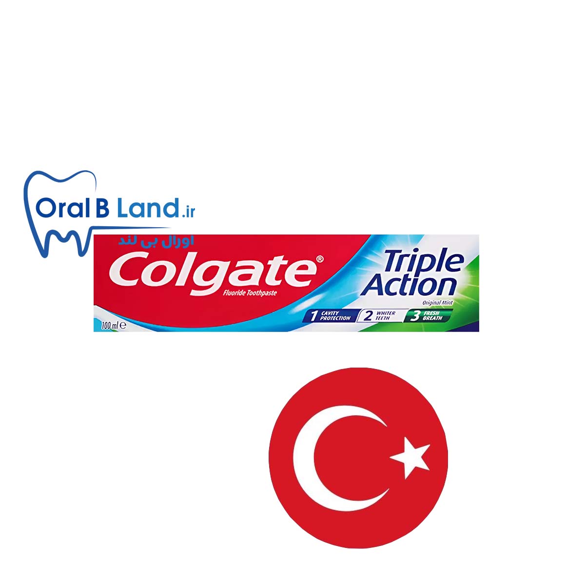 خمیردندان کلگیت مدل Colgate Triple Action حجم 100 میل