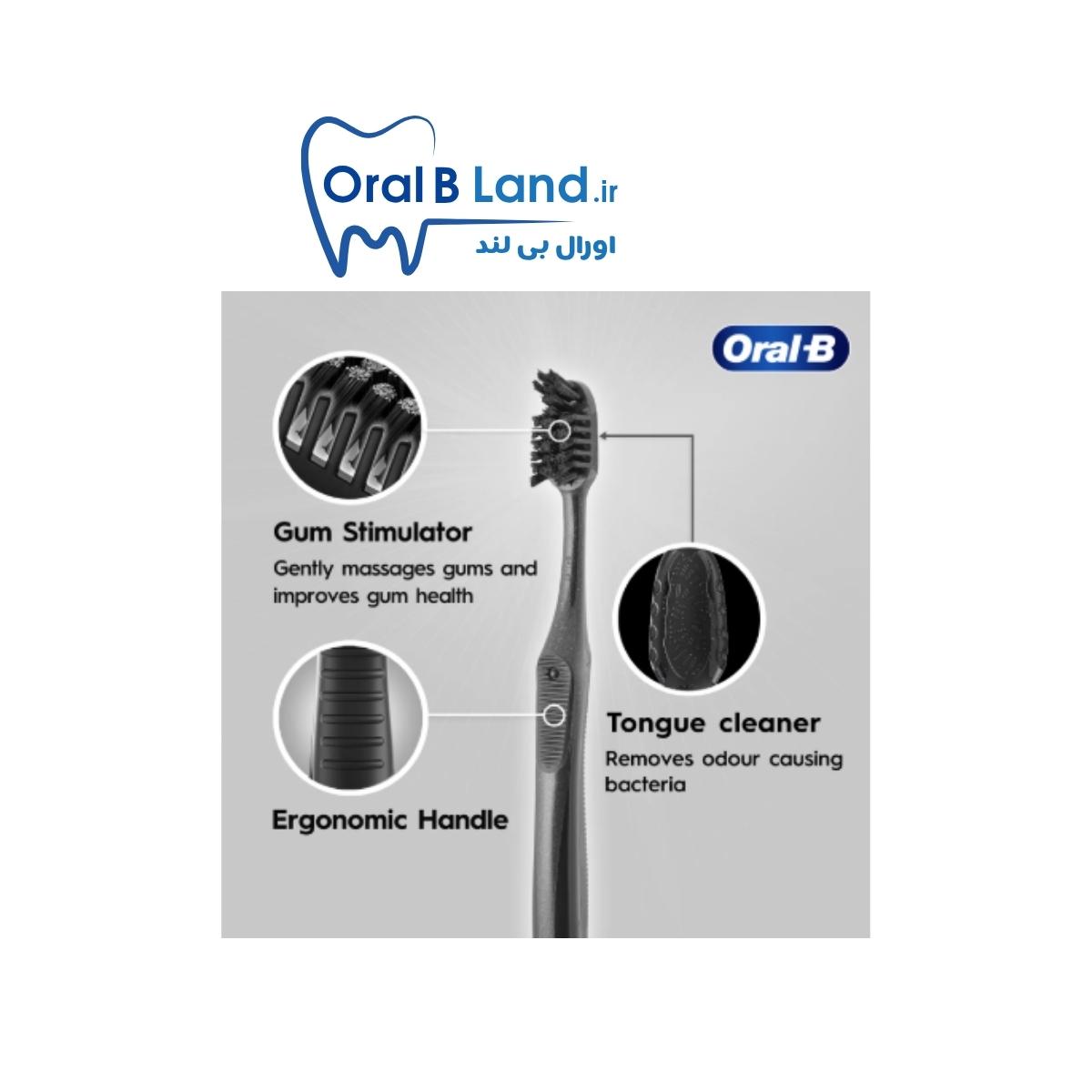 مسواک اورال بی مدل Oral B 3D White Criss Cross Charcoal - تصویر 5